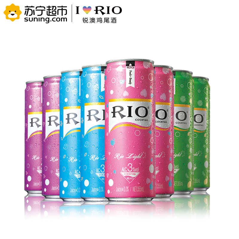 RIO锐澳微醺系列预调鸡尾酒355ml*8罐 4种口味