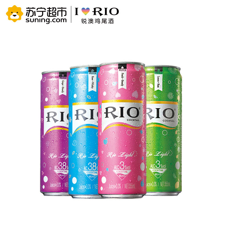 RIO锐澳微醺系列预调鸡尾酒355ml*8罐 4种口味