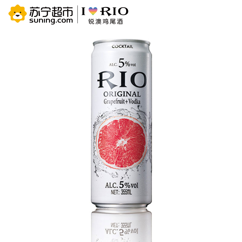 RIO锐澳本味系列5度预调鸡尾酒355ml*6罐 2种口味