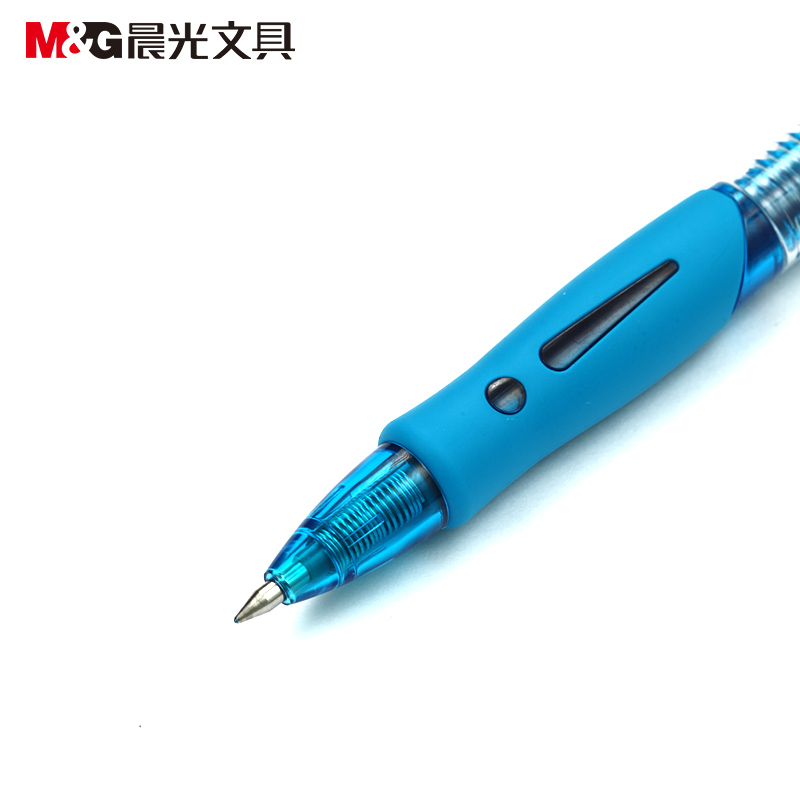 晨光文具按动中性笔GP1008 办公水笔会议笔学生考试水笔0.5mm 48支装 蓝色