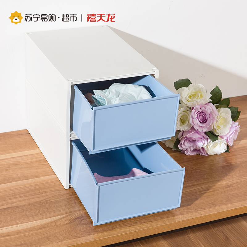 禧天龙塑料收纳柜抽屉式加厚单层柜整理柜大号组合柜储物箱抽屉式