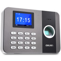 得力3747指纹考勤机(银黑)
