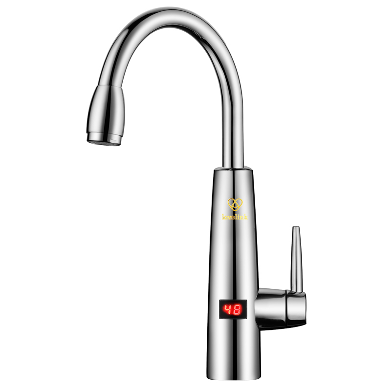 热恋(LoveLink)电热水龙头 不锈钢机身 纳米数显1秒加热 冷热两用小厨宝 速热即热式电热水器 S7X3钛钢银