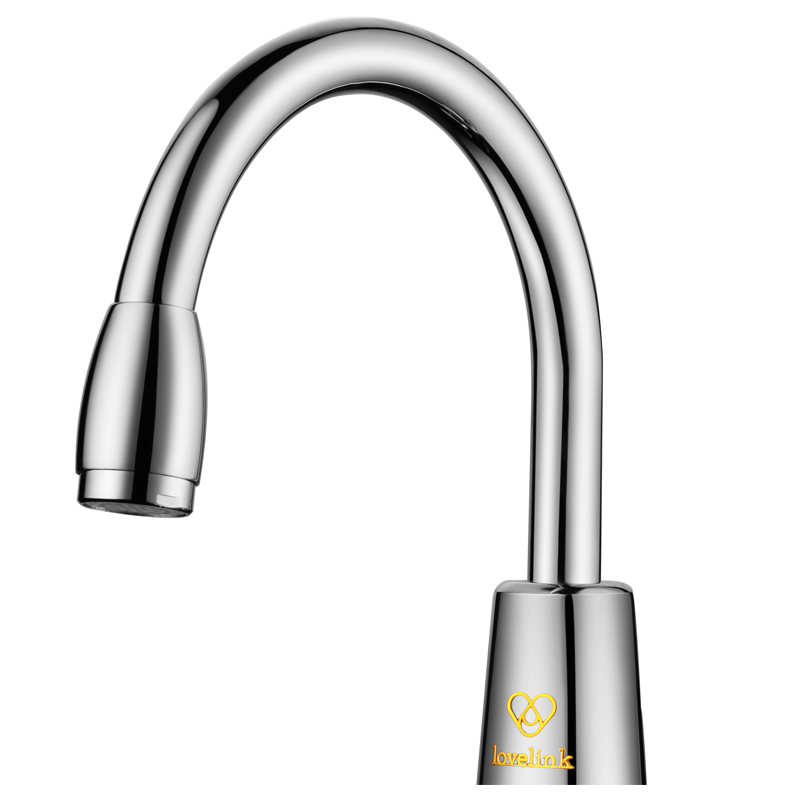 热恋(LoveLink)电热水龙头 不锈钢机身 纳米数显1秒加热 冷热两用小厨宝 速热即热式电热水器 S7X3钛钢银