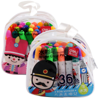 得力6985水彩笔36色 可水洗彩笔 彩色美术绘画笔 涂鸦笔 学生文具 办公用品