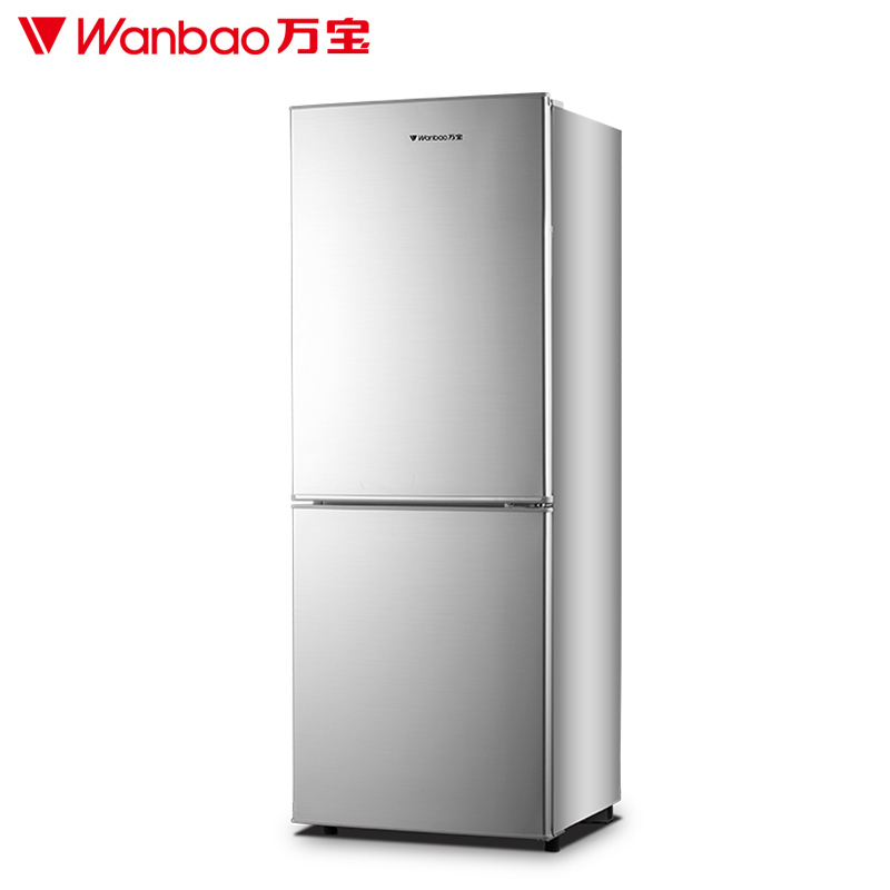 万宝(Wanbao)BCD-145KGJ 145升双门电冰箱 冷藏冷冻小冰箱 家用节能 迷你冰箱 小型冰箱(银色)