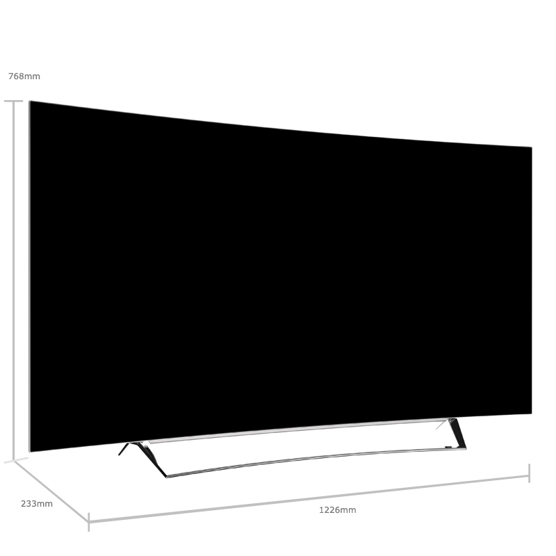 康佳(KONKA)OLED55V91A 55英寸OLED曲面有机自发光超薄智能电视