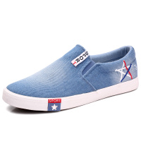 3515强人2017春夏男鞋潮流透气休闲帆布鞋牛仔布套脚懒人鞋低帮板鞋DA0002