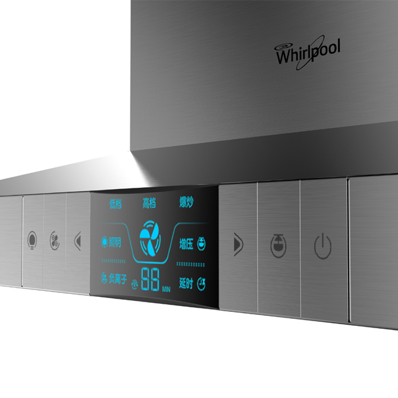 美国惠而浦(Whirlpool)大吸力大风量欧式塔形高端触控欧式抽油烟机AHD82T603