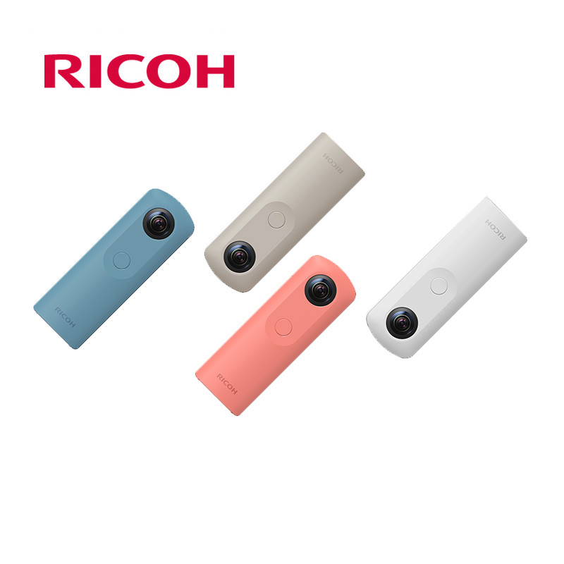 Ricoh/理光 theta sc 360度全景摄像数码相机 全景摄像机 1200万像素 米色 数码摄像机无显示屏