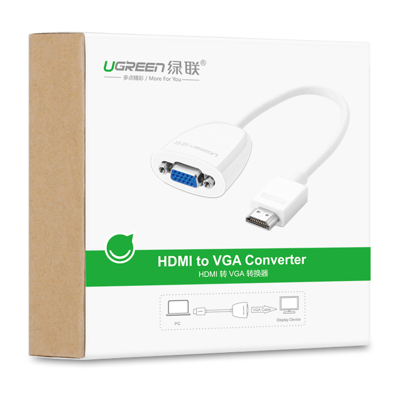 绿联 40253 HDMI转VGA转换器(黑色)