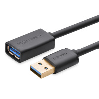 绿联 US129 USB3.0公对母延长线1米(黑色)