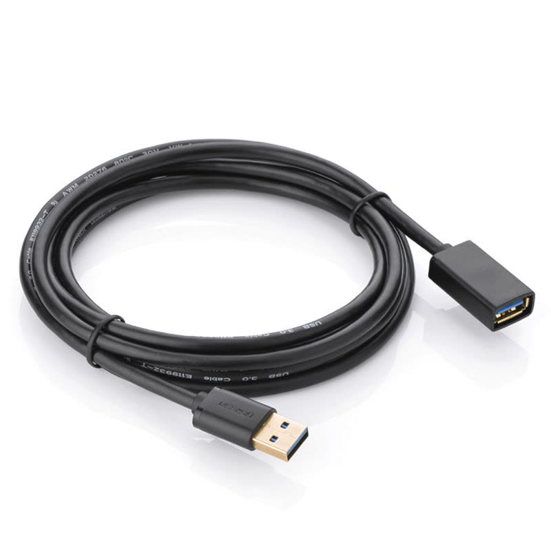 绿联 US129 USB3.0公对母延长线1米(黑色)图片