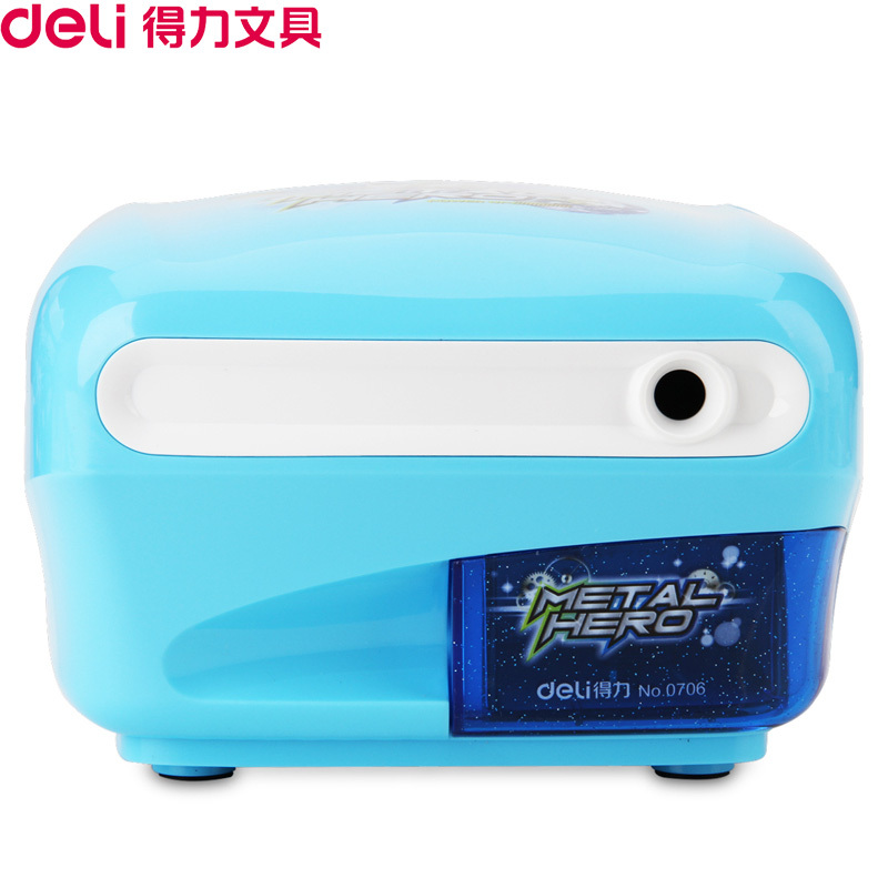 得力(deli)0706电动削笔器 削笔机 卷笔刀 刨笔器 学生文具 颜色随机