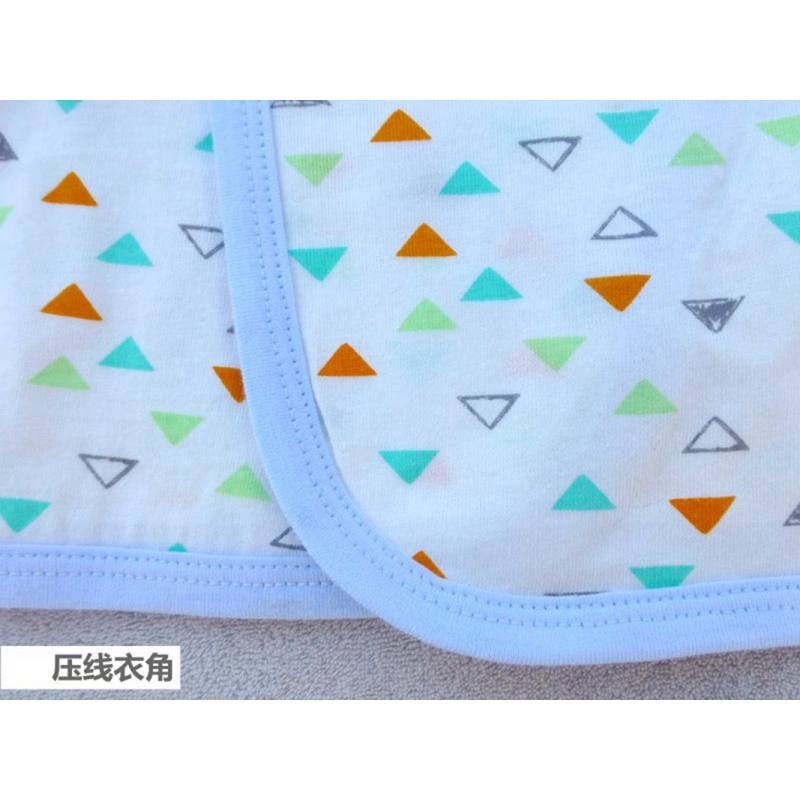 安笛贝乐婴幼儿通用春夏款婴幼儿天蓝色纯棉内衣新生儿带护手秋衣系带和服单件上衣52-59cm
