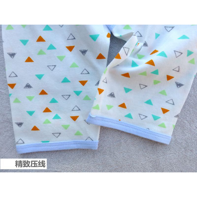 安笛贝乐品牌婴幼儿通用新生儿衣服0-3-6个月蓝色纯棉初生婴儿内衣套装婴幼儿系绳和服52-59cm