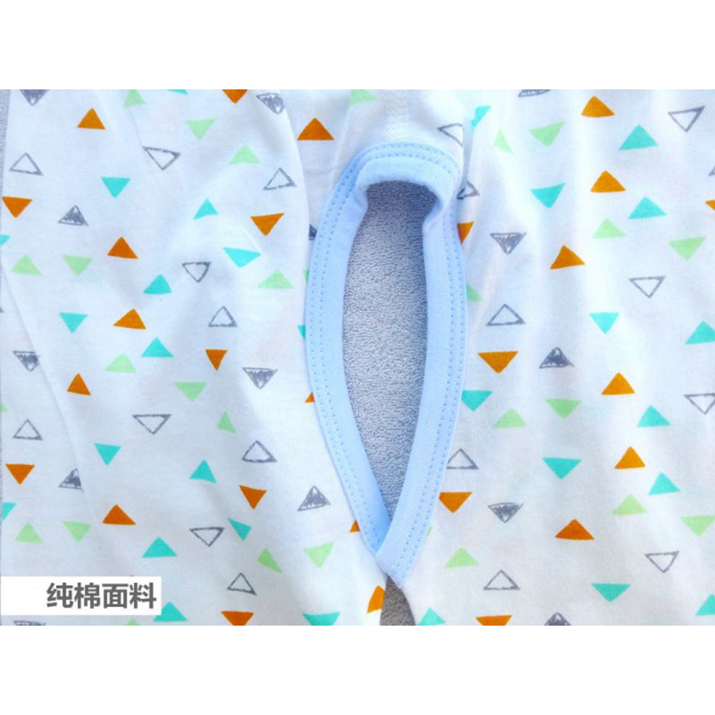 安笛贝乐品牌婴幼儿通用新生儿衣服0-3-6个月蓝色纯棉初生婴儿内衣套装婴幼儿系绳和服52-59cm