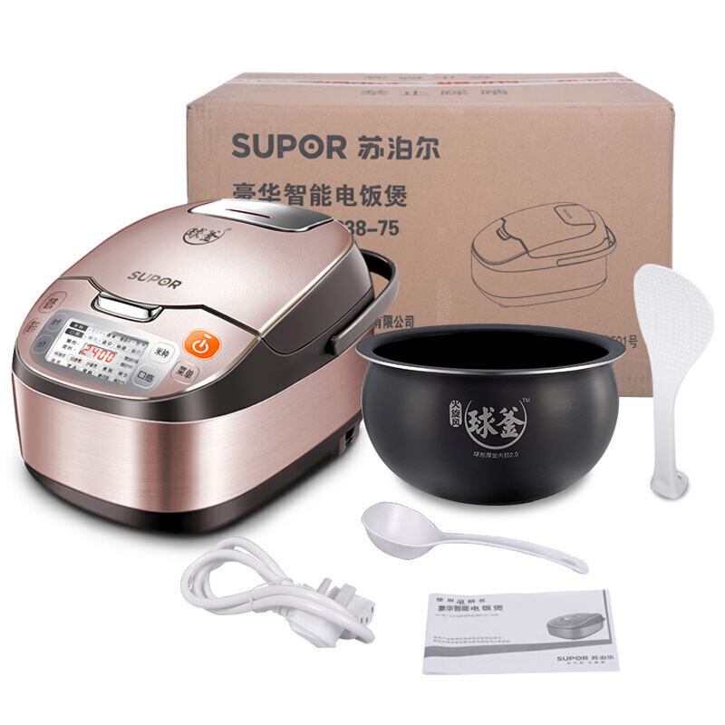 苏泊尔(SUPOR)电饭煲 电饭锅 4L容量 聚能球釜内胆微压烹饪CFXB40FC838-75