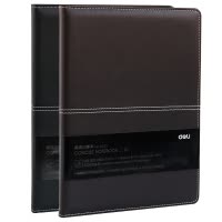 得力(deli)3323皮面记事本18K/114页 笔记本 日记本子 办公用品 本册便签