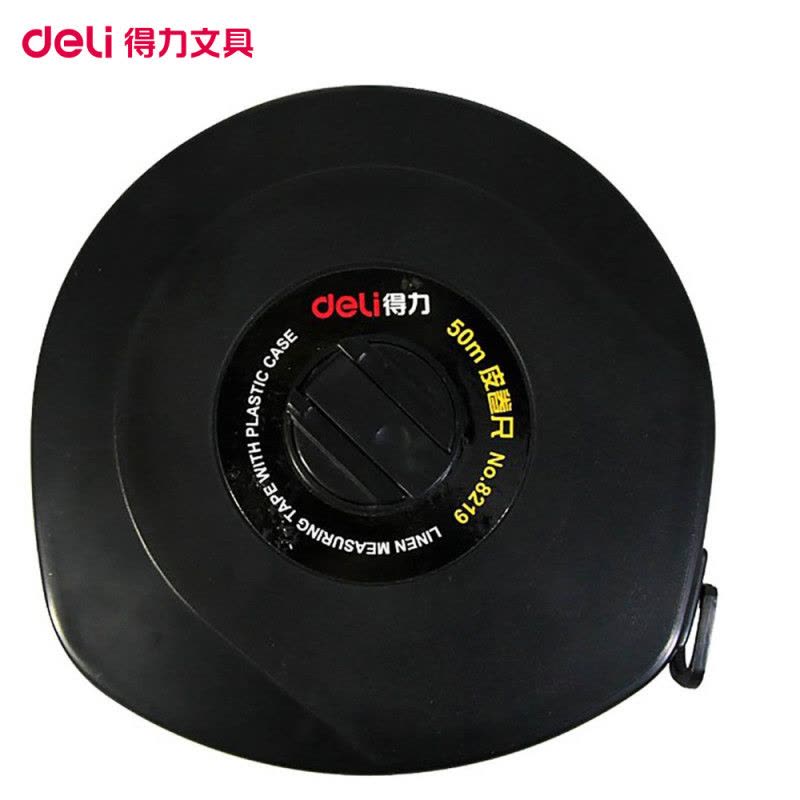 得力(deli)8218皮卷尺 30米黑色测量卷尺 皮尺 测量工具 尺子 测量尺子 米尺 高精度钢卷尺图片