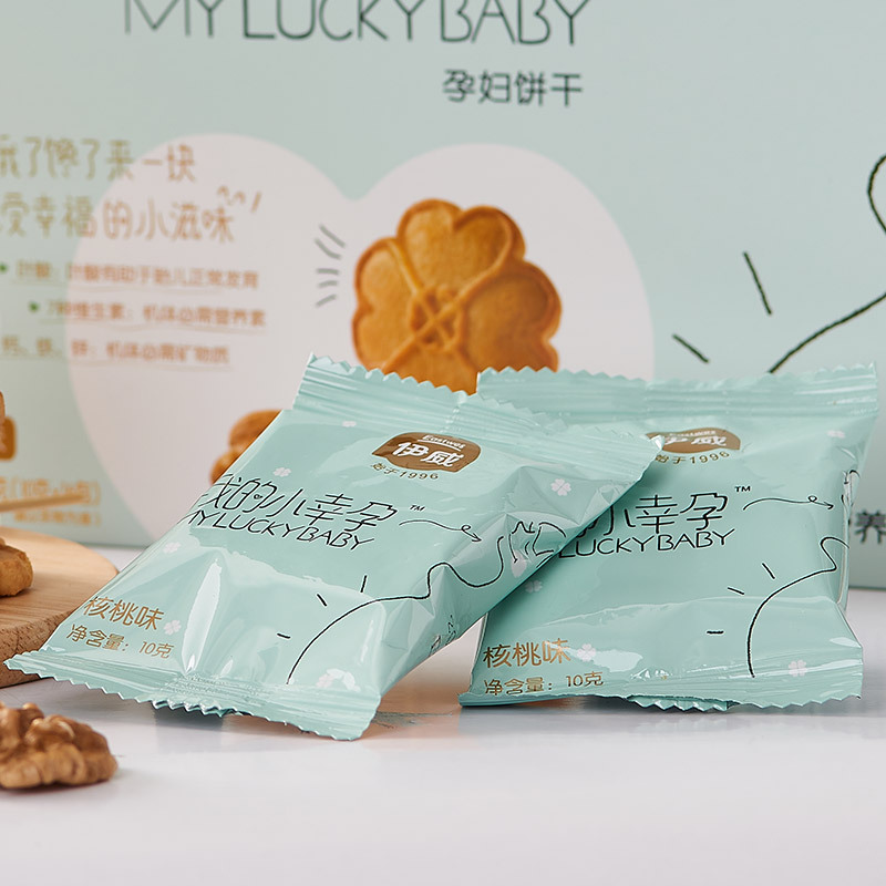 伊威( Eastwes)我的小幸运 孕妇饼干(核桃味)160g 孕妇饼干