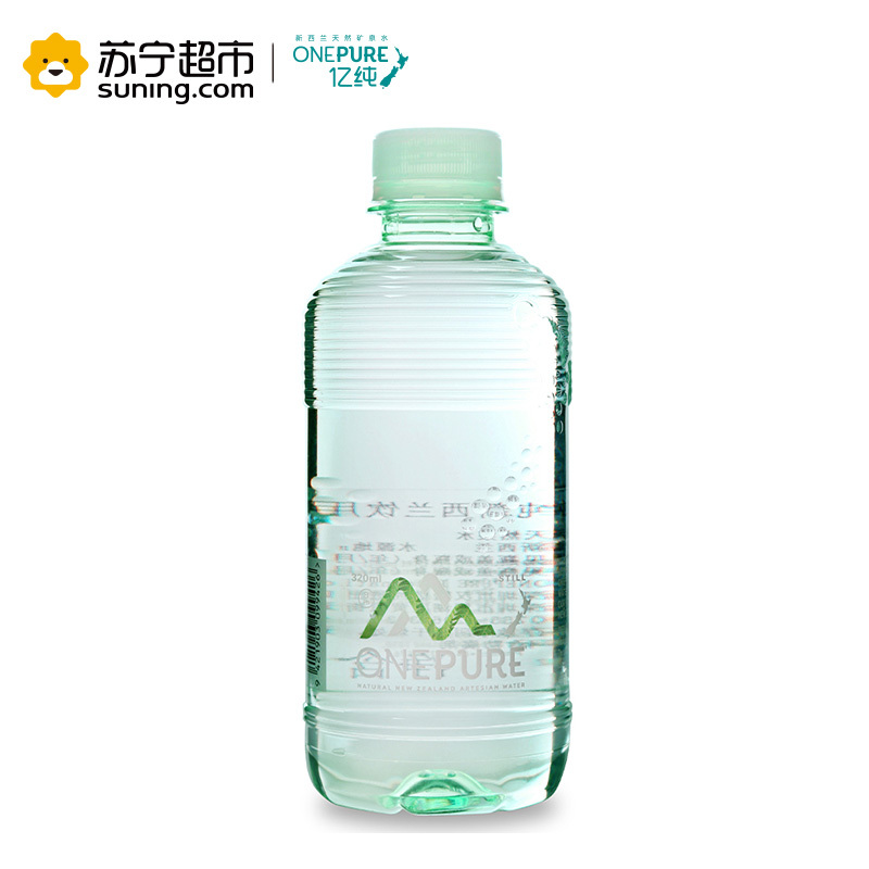 亿纯 ONE PURE 天然弱碱性矿泉水便携款320ml*24瓶整箱装新西兰原装进口款泉水饮用水