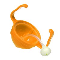 澳洲贝博士(b.box)婴儿PP水杯带刻度重力球训练吸管杯240m荧光橙黄款 适用年龄:6个月以上