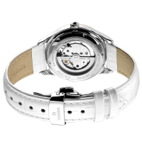 天霸(TIANBA)手表 休闲时尚镂空全自动机械皮带女表 专柜同款 机械表 女TL6020.02PW 白色皮带