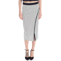 A&D女士气质斜开叉半身裙