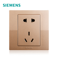西门子开关插座面板 悦动香槟金墙壁10A5五孔插座面板