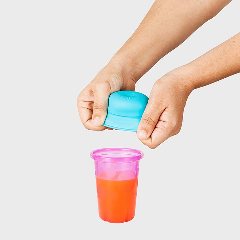 Boon啵儿 幼儿学饮吸管套嘴杯盖(含三个套嘴三个吸管)150ml PP+TPE材质 适用12个月以上宝宝 男孩版图片
