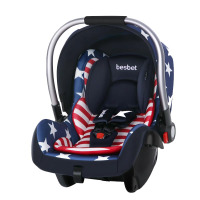 贝思贝特besbet婴儿提篮式儿童安全座椅汽车用车载便携新生儿宝宝安全摇篮功能坐垫