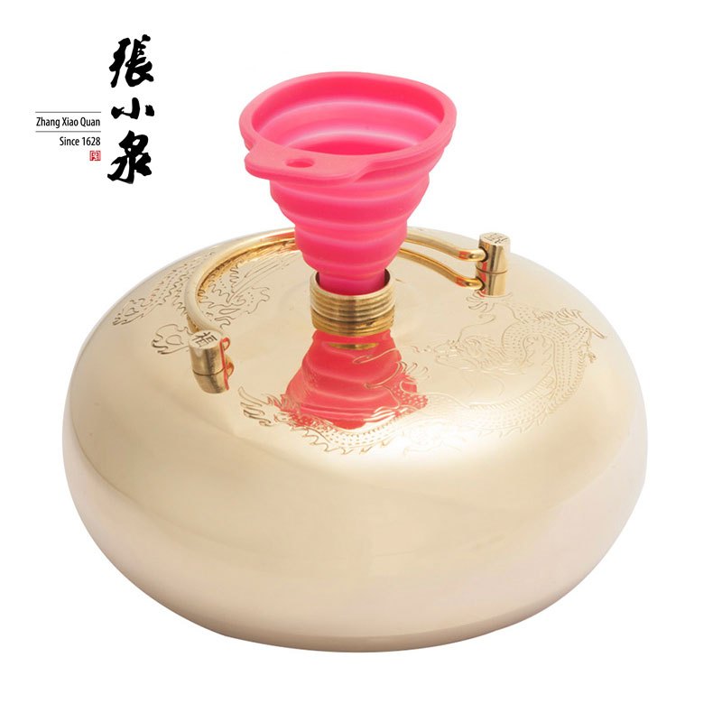 张小泉Zhang Xiao Quan汤婆子C60560400龙凤合金暖心系列汤婆子小号铜质加厚注水热水袋暖手宝