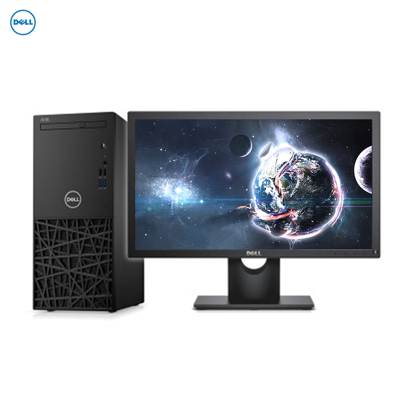 戴尔(DELL)成铭3977商用台式电脑 18.5英寸显示器(G4560 4G 500G+128G固 刻录 W10H)