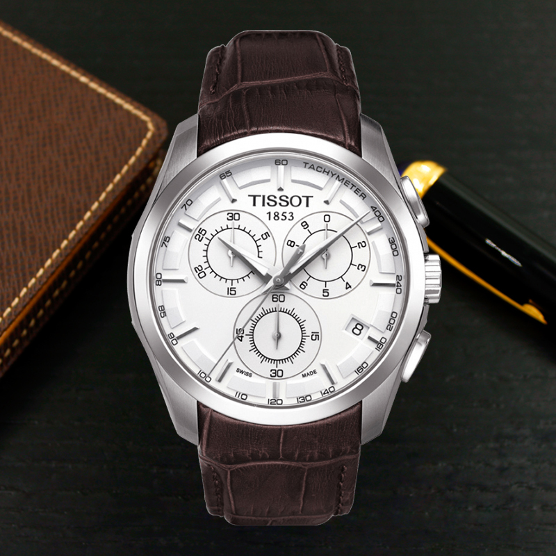 瑞士原装 天梭TISSOT-库图系列 T035.617.16.031.00 男士石英表