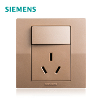 西门子开关插座面板悦动香槟金墙壁一开16A三孔插座