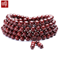印象眸 小叶紫檀108颗手串男女款多层多圈天然木饰佛珠手链