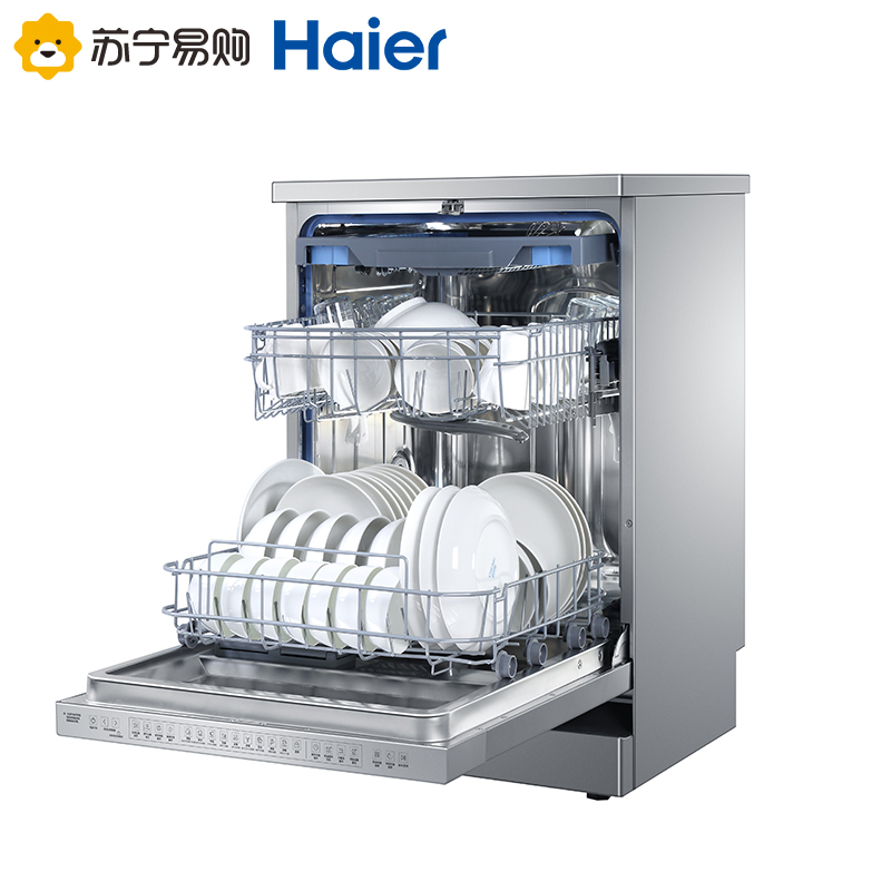 海尔(Haier)15套家用独立式、嵌入式全自动洗碗机HW15-76 高温消毒除菌刷碗机