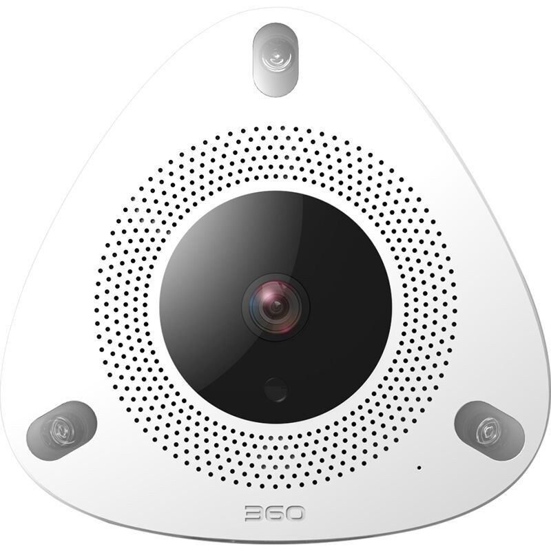 360智能摄像机 看店宝 D688+64G三星C10高速内存卡wifi网络摄像机 全景远程监控 看家看店智能报警 哑白