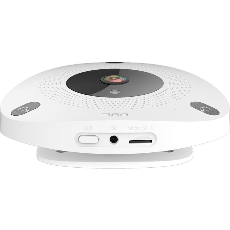 360智能摄像机 看店宝 D688+64G三星C10高速内存卡wifi网络摄像机 全景远程监控 看家看店智能报警 哑白