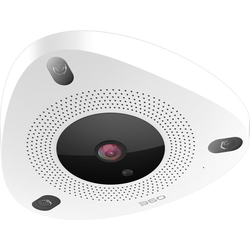360智能摄像机 看店宝 D688+64G三星C10高速内存卡wifi网络摄像机 全景远程监控 看家看店智能报警 哑白