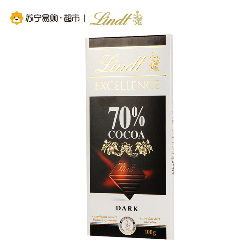 瑞士莲 特醇排装70%可可黑巧克力 100g*3块