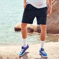 以纯线上品牌a21 2017夏装新款休闲短裤男 时尚简约抽绳低腰五分裤4721370001