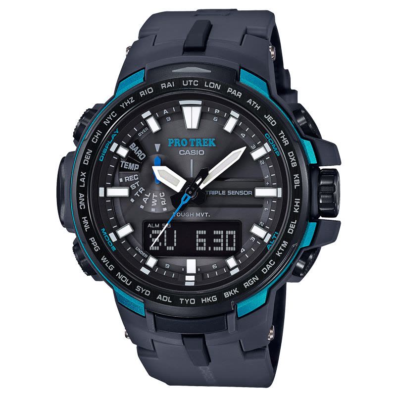 卡西欧(CASIO)手表PROTREK系列太阳能电波登山户外运动男表PRW-6100Y-1A图片