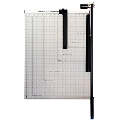 得力8011钢质切纸机 B3裁纸机 300*410mm 相片照片切割刀 切纸机