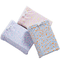 顶瓜瓜内裤女印花中腰三角裤甜美蝴蝶结女底裤圆点新品三条装6581_S36