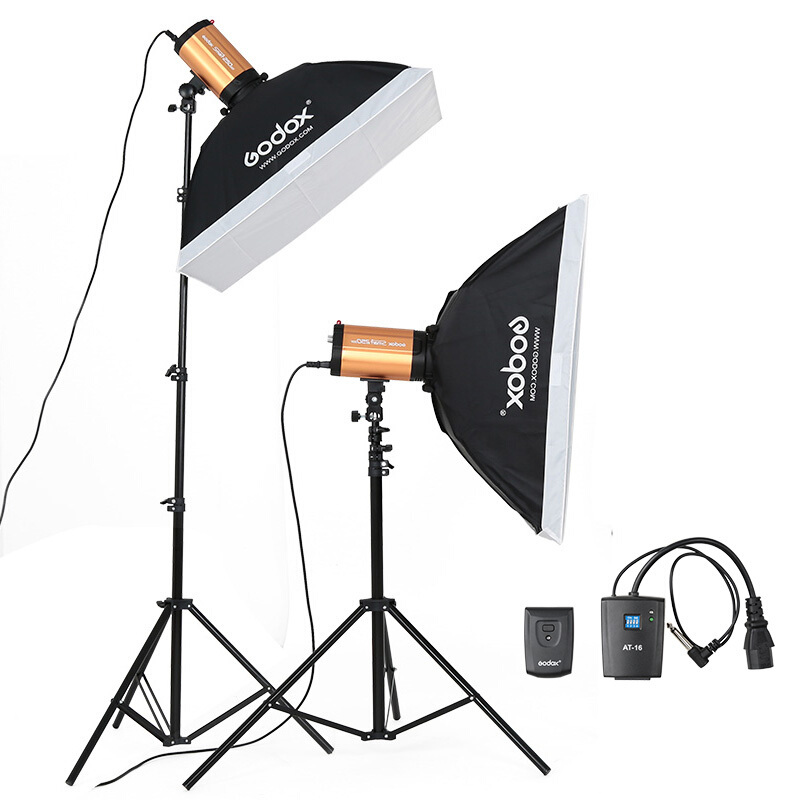 神牛(Godox)小精灵250SDI 250W 摄影棚套装两灯影室闪光灯 摄影柔光箱拍照灯
