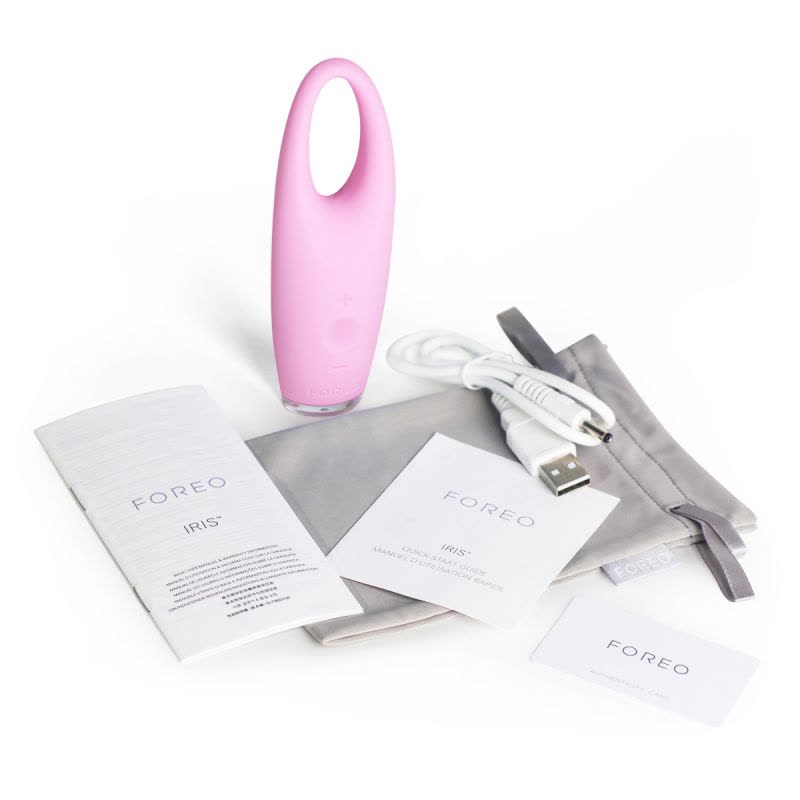 斐珞尔(FOREO) 美容器 IRIS 艾丽丝 淡化黑眼圈 抚平细纹 促进吸收 充电式眼部按摩仪粉红色图片