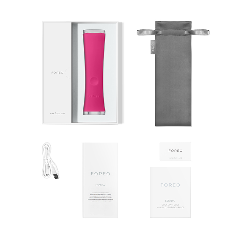 斐珞尔(FOREO) 美容器 ESPADA LED光学蓝光美颜 声波祛痘 净肤祛痘仪玫红色