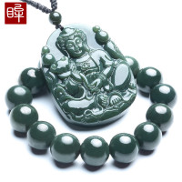 印象眸 和田玉青玉大观音/青玉手串
